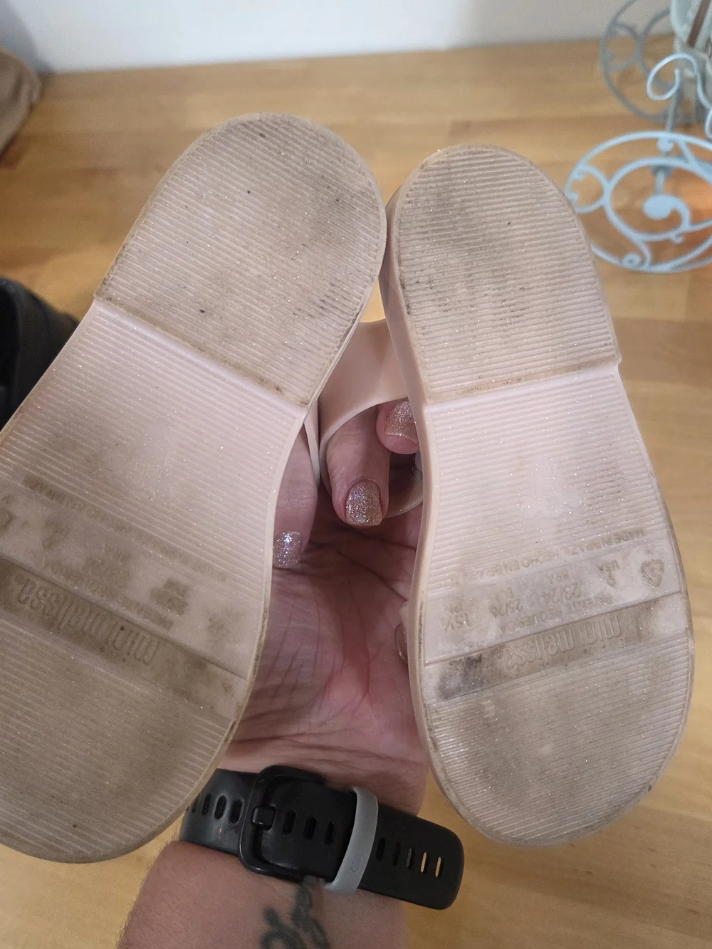 Mini Melissa Pink Jelly Sandals